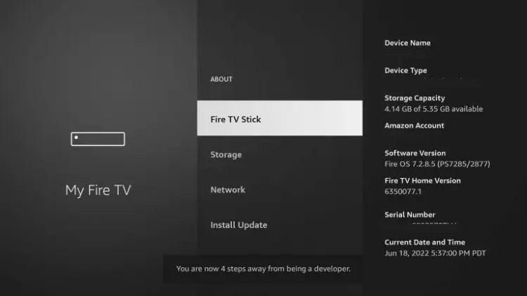 developer options missing on firestick 3 install iptv Smarters Pro code downloader